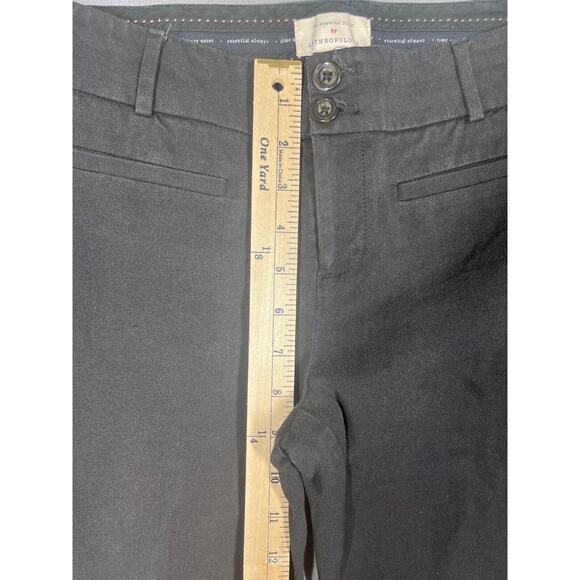 Anthropologie Cropped Pants Women's 4 Black Low Rise Slim Fit Pockets Classic - Picture 5 of 7